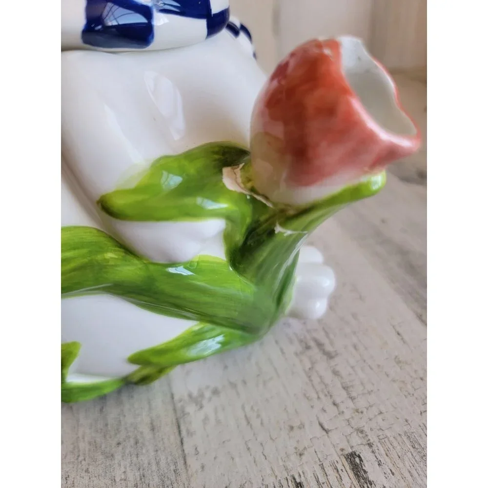 Mercuries Rabbit‎ bunny AS IS Teapot spring tulip